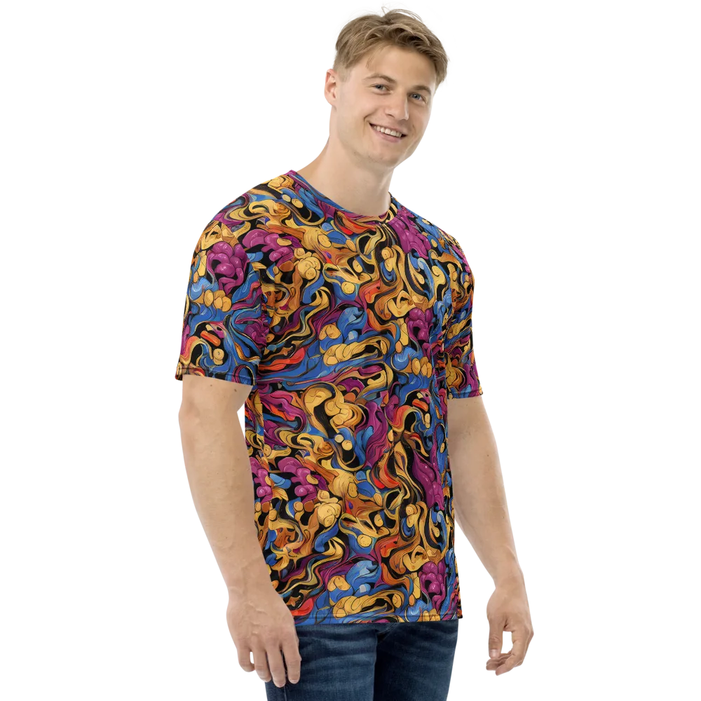 Bosschaert Whorls on Men's Crew Neck T-Shirt — Right