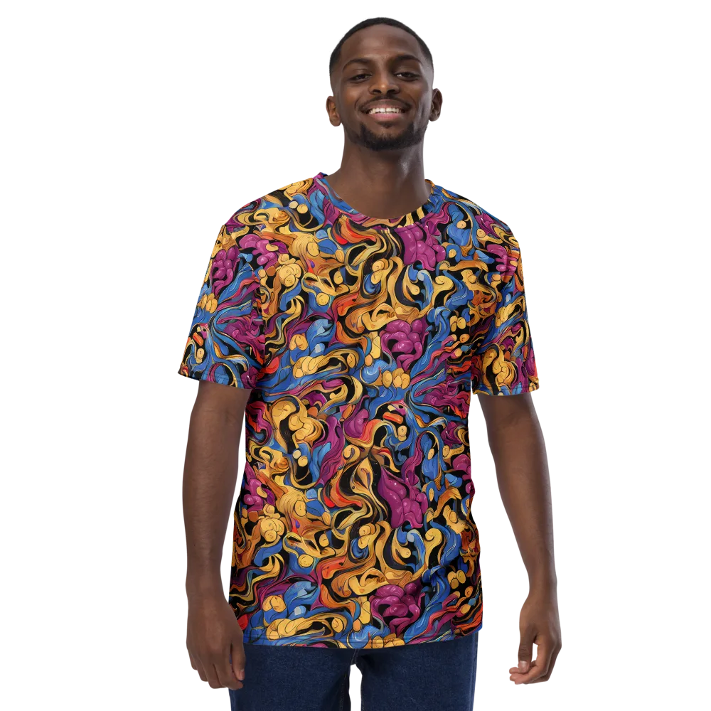 Bosschaert Whorls on Men's Crew Neck T-Shirt — Front