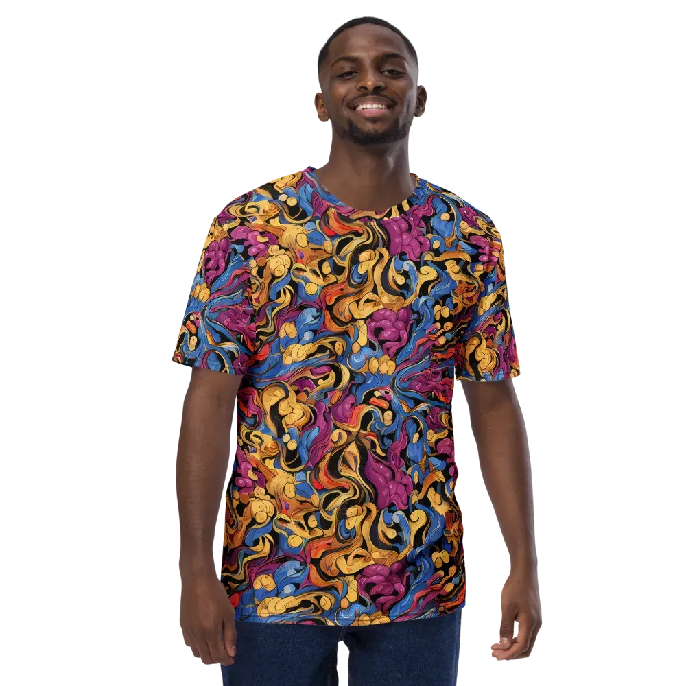 Bosschaert Whorls on Men's Crew Neck T-Shirt — Front