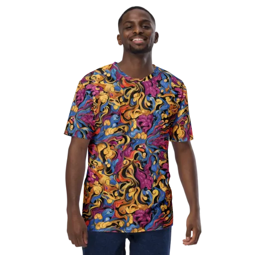 Bosschaert Whorls on a Men's Crew Neck T-Shirt