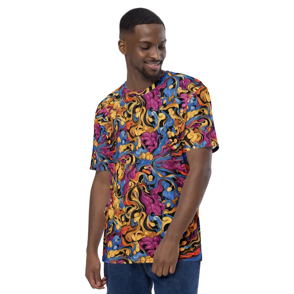Bosschaert Whorls on Men's Crew Neck T-Shirt — Left