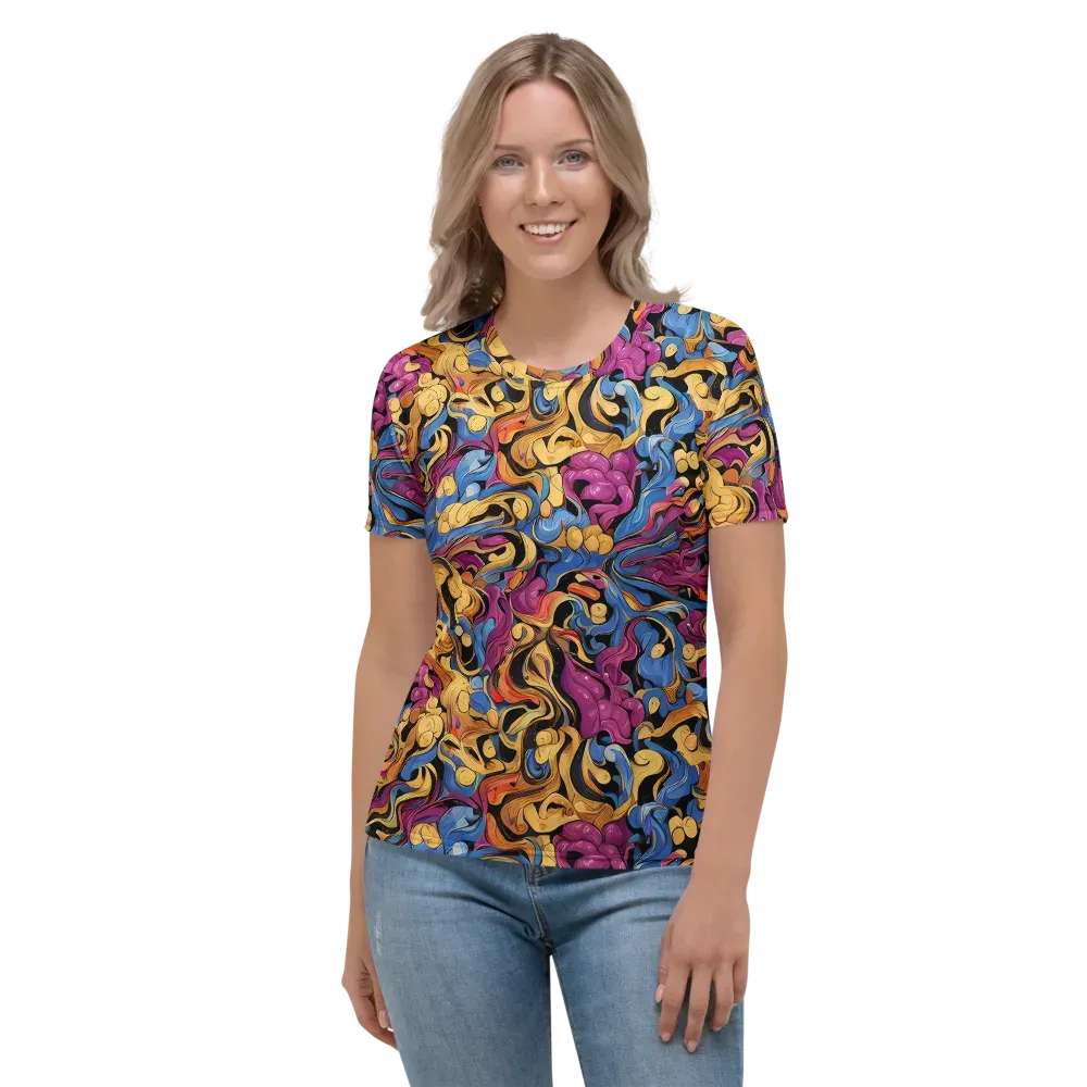Bosschaert Whorls on Women's Crew Neck T-Shirt — Front