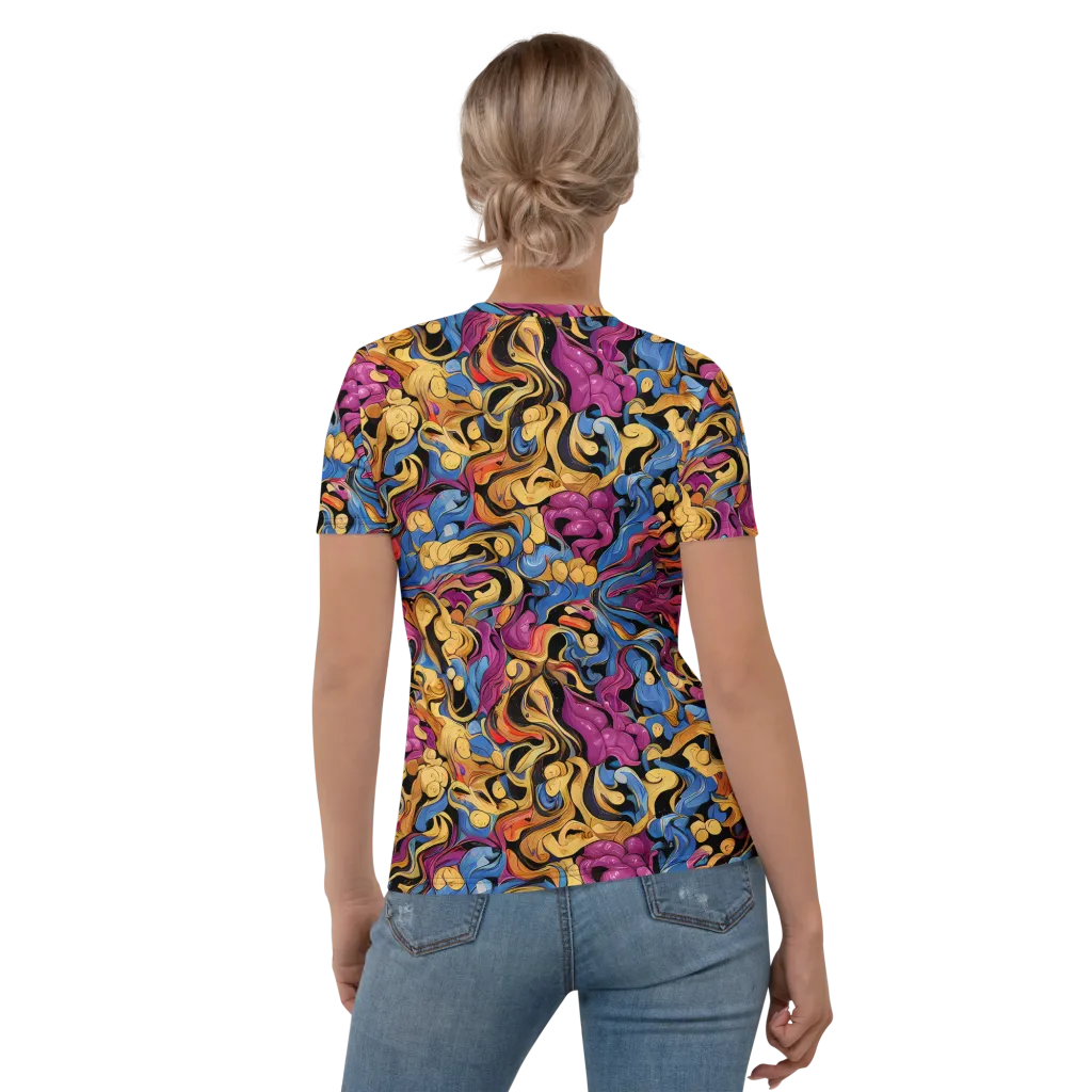 Bosschaert Whorls on Women's Crew Neck T-Shirt — Back