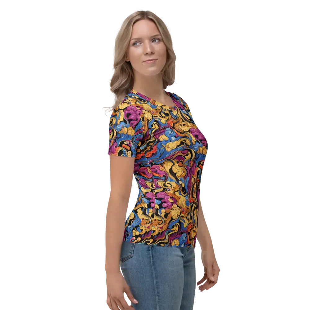 Bosschaert Whorls on Women's Crew Neck T-Shirt — Right