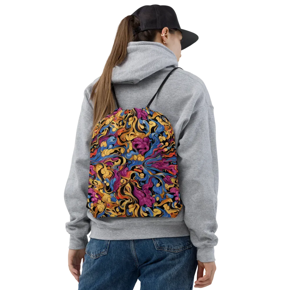 Bosschaert Whorls on Drawstring Bag — Front
