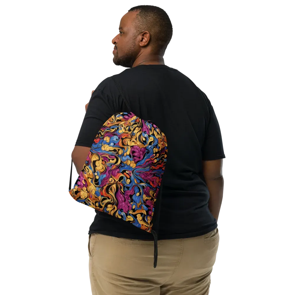 Bosschaert Whorls on Drawstring Bag — Front