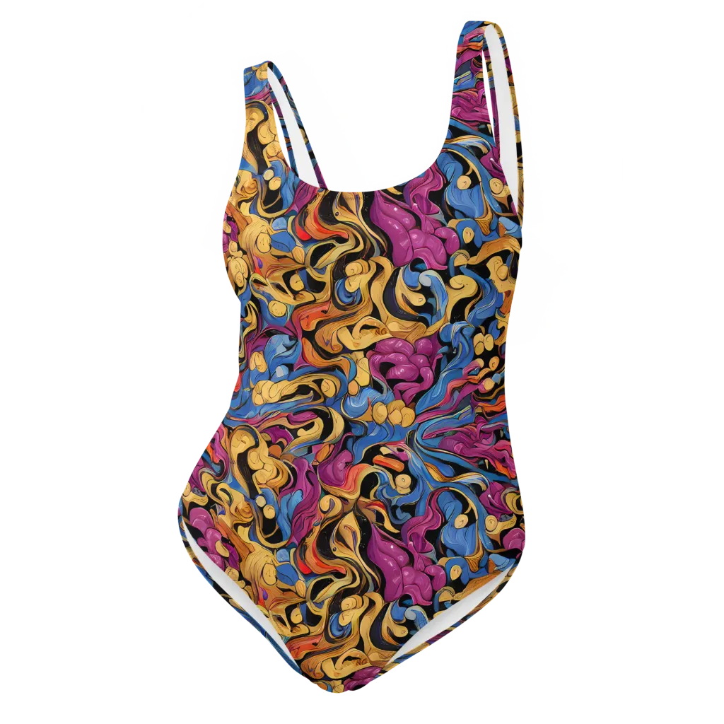 Bosschaert Whorls on One-Piece Swimsuit — Front