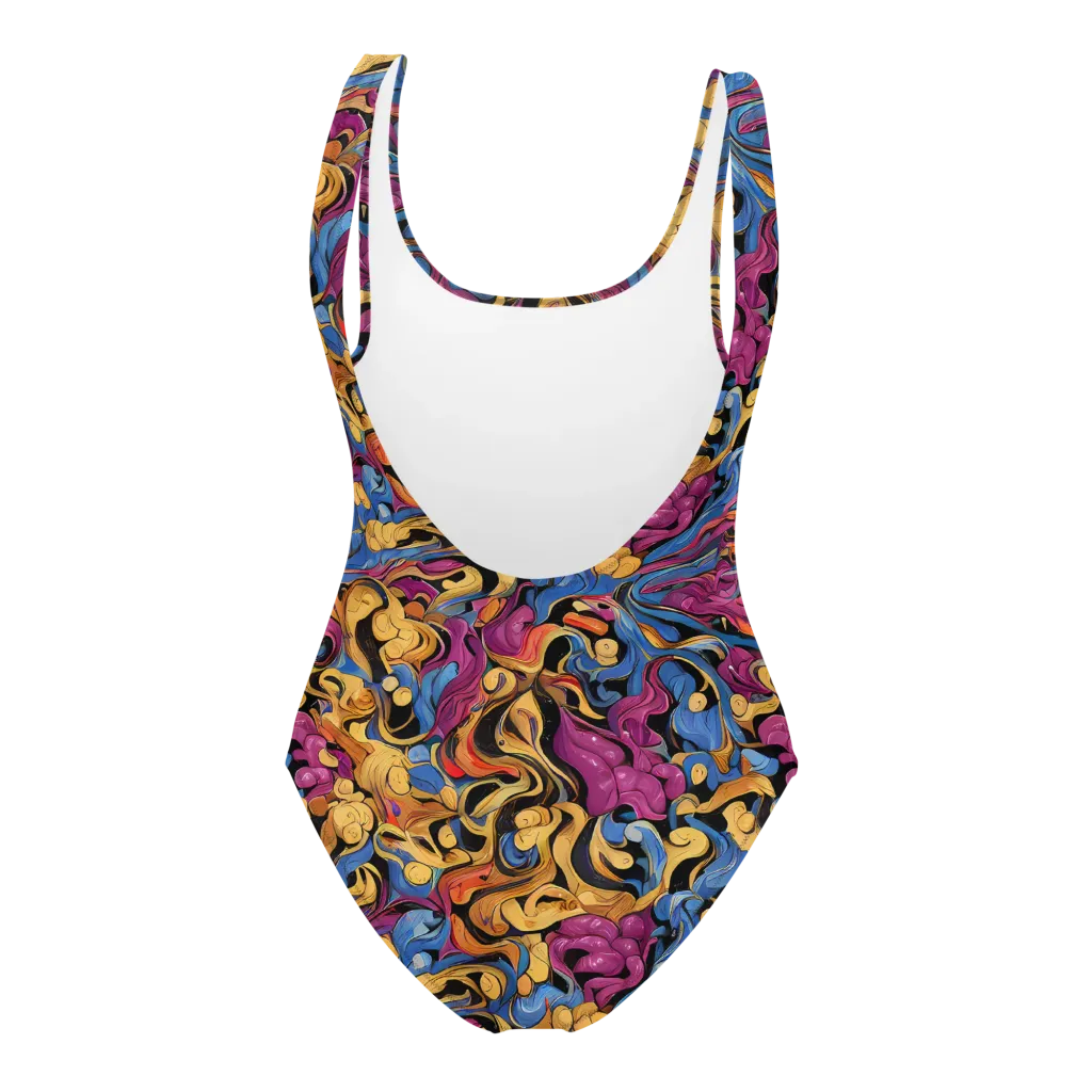 Bosschaert Whorls on One-Piece Swimsuit — Back