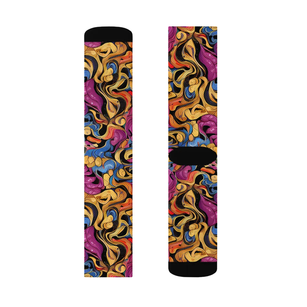 Bosschaert Whorls on Socks — Left Sock