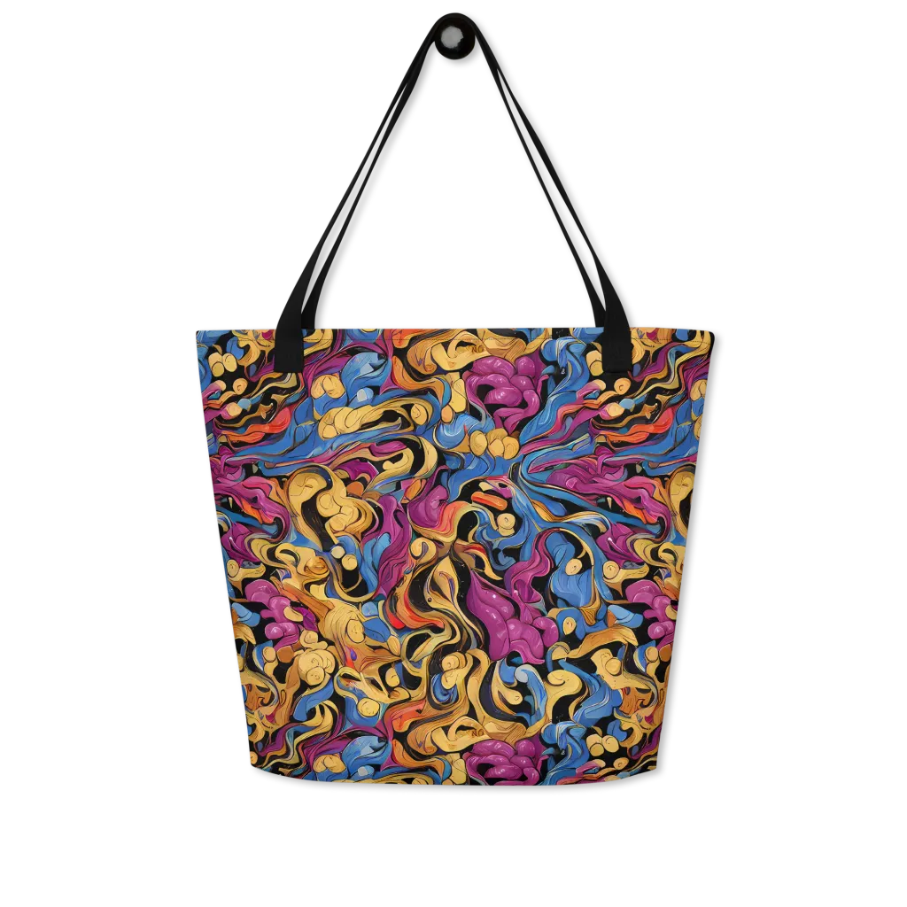 Bosschaert Whorls on Large Tote Bag W/ Pocket — Front