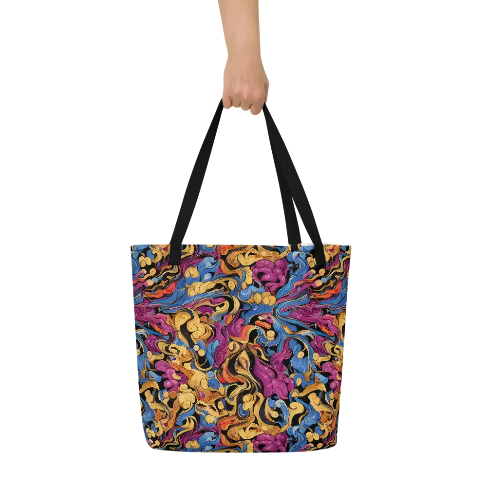 Bosschaert Whorls on Large Tote Bag W/ Pocket — Front