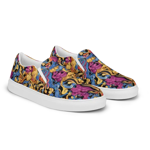 Bosschaert Whorls on a Women's Slip-On Canvas Shoes