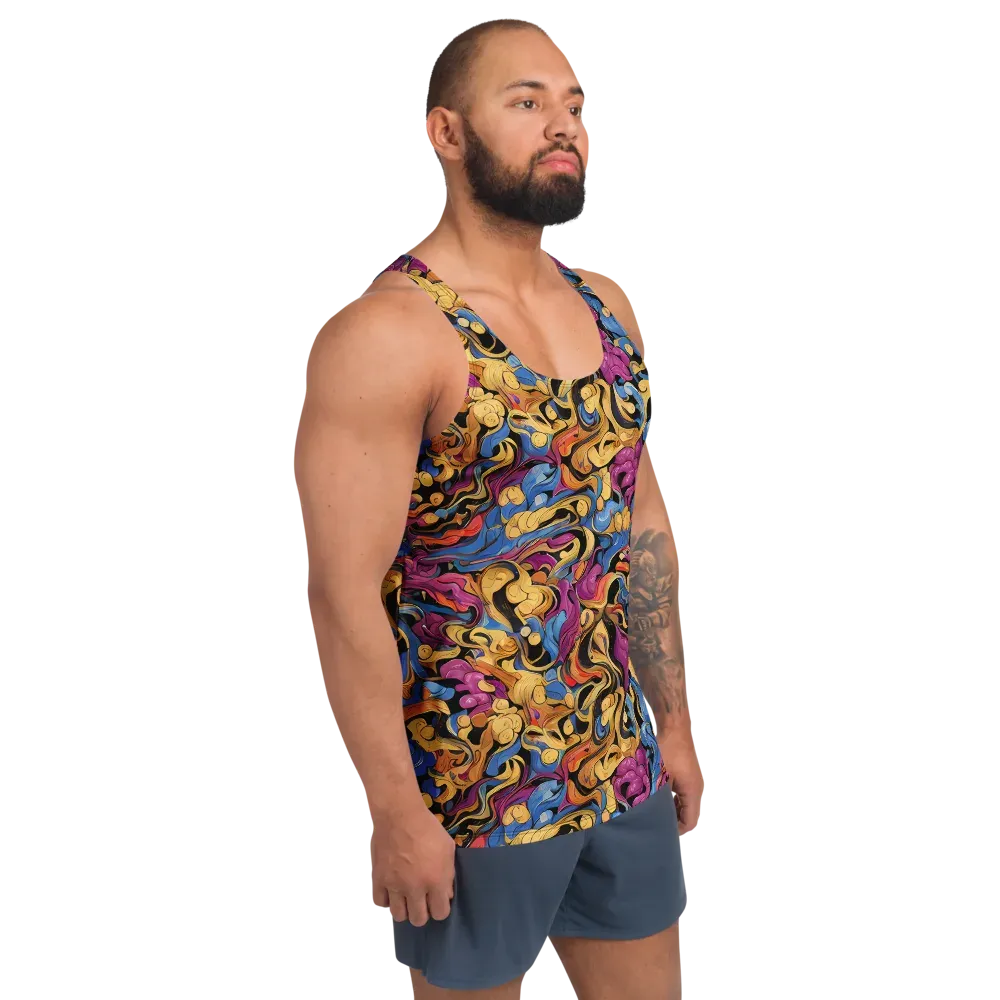 Bosschaert Whorls on Men's Tank Top — Right Front