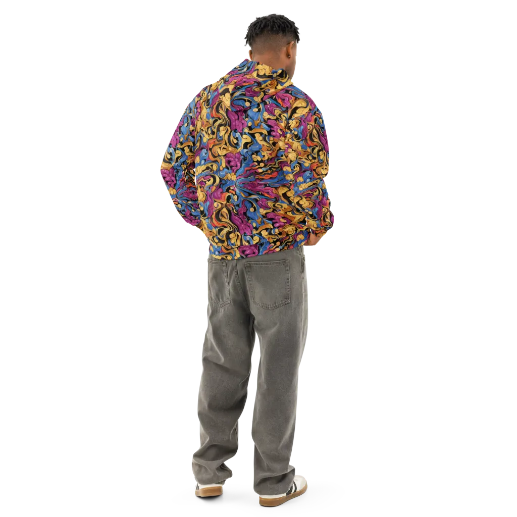 Bosschaert Whorls on Cotton Hoodie — Back
