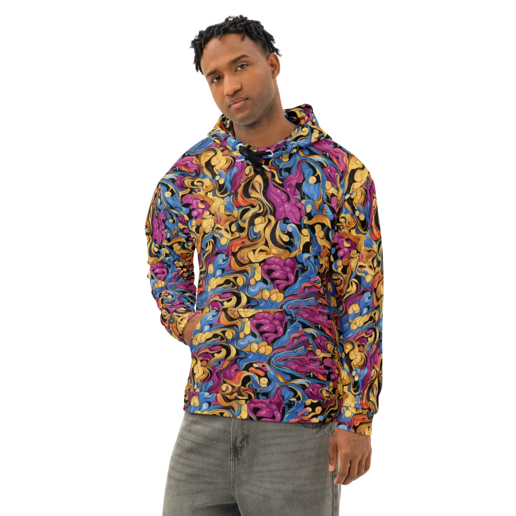 Bosschaert Whorls on Cotton Hoodie — Left Front