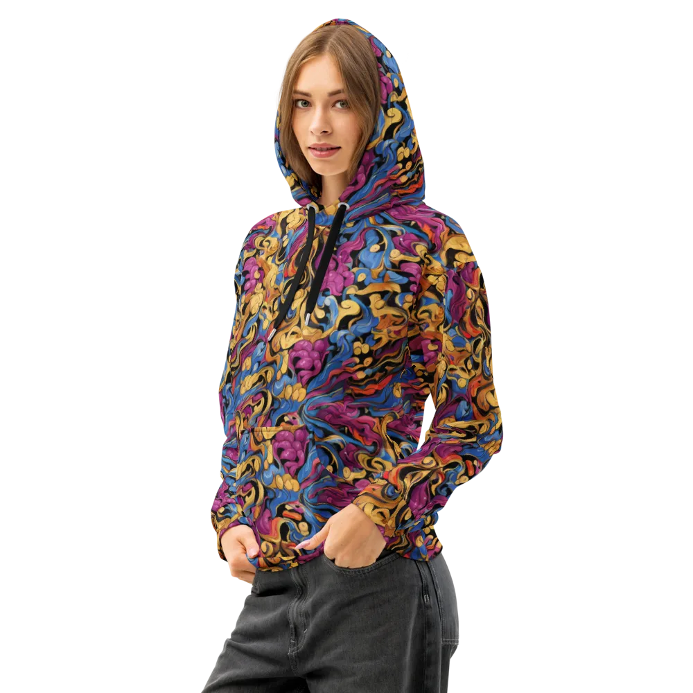 Bosschaert Whorls on Cotton Hoodie — Left Front