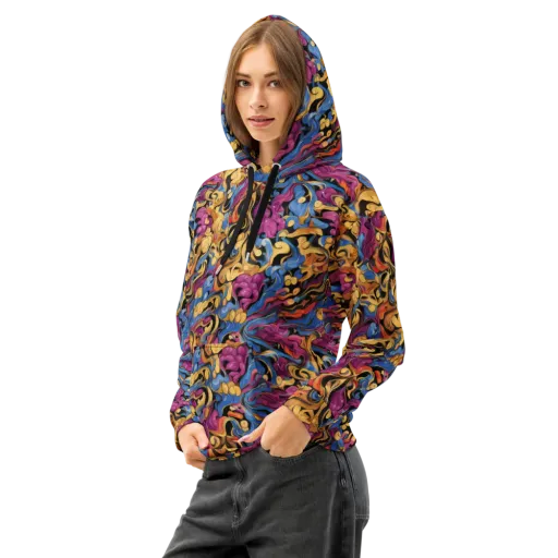 Bosschaert Whorls on a Cotton Hoodie