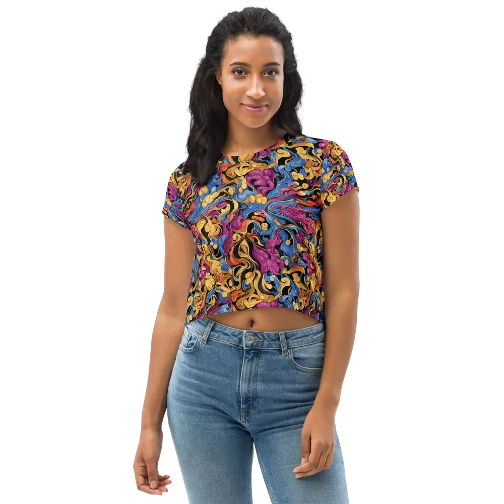 Bosschaert Whorls on Crop Tee — Front