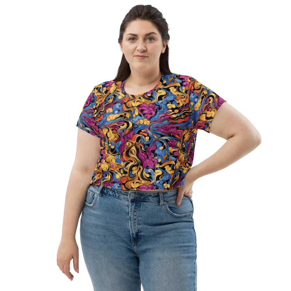 Bosschaert Whorls on Crop Tee — Front