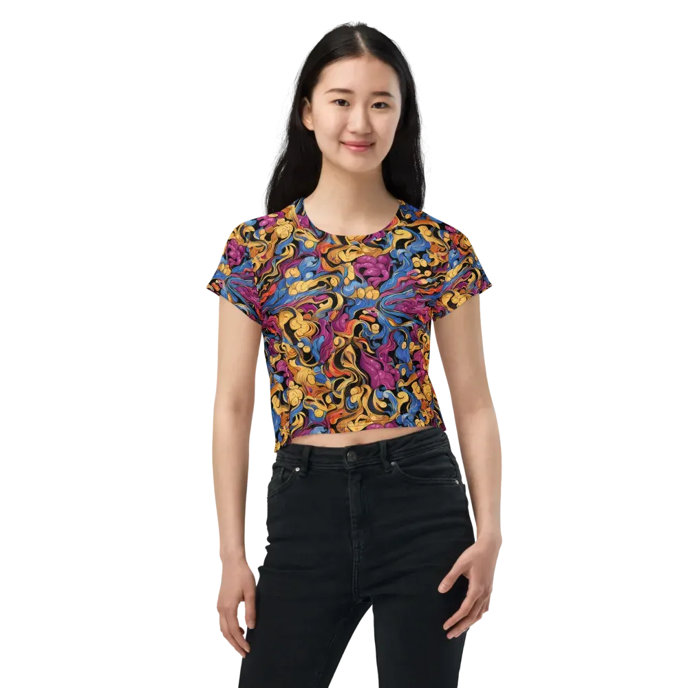 Bosschaert Whorls on Crop Tee — Front
