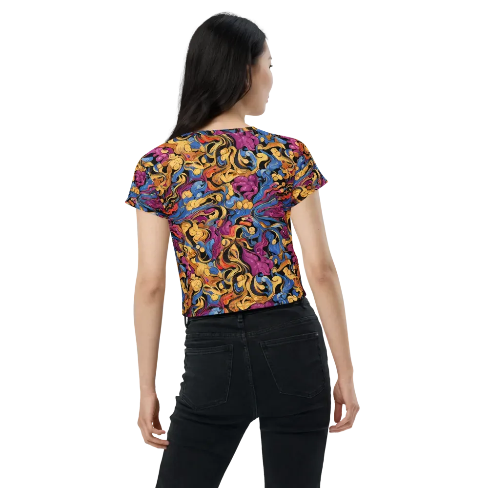 Bosschaert Whorls on Crop Tee — Back