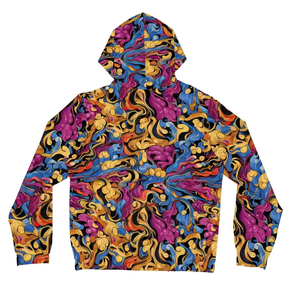 Bosschaert Whorls on Women's Full-Zip Hoodie — Back