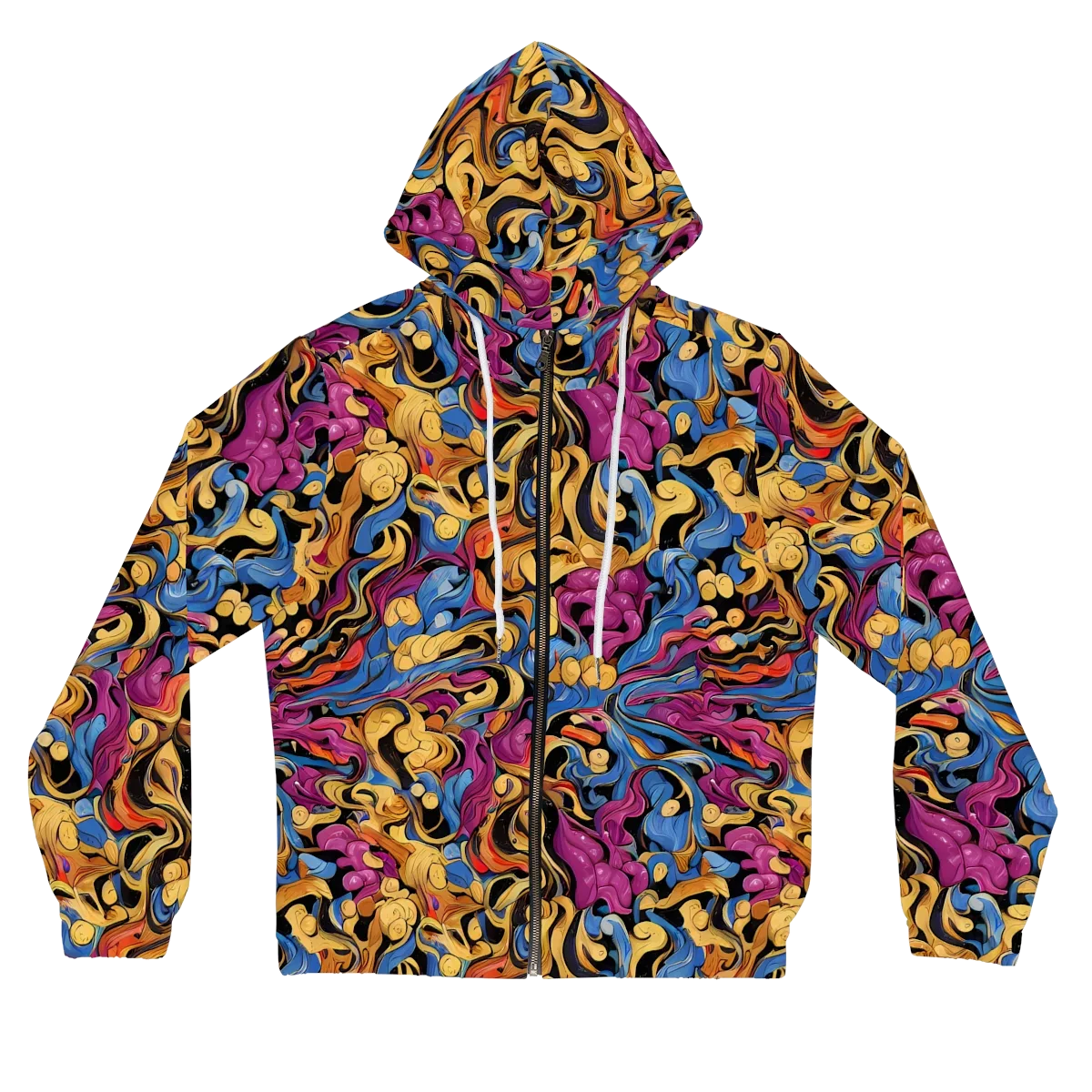 Bosschaert Whorls on Women's Full-Zip Hoodie — Front