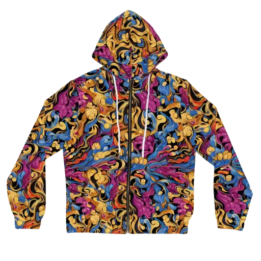 Bosschaert Whorls on a Women's Full-Zip Hoodie