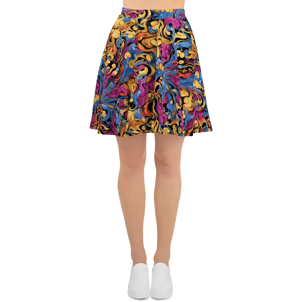 Bosschaert Whorls on Skater Skirt — Front