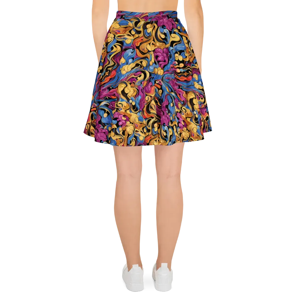 Bosschaert Whorls on Skater Skirt — Back
