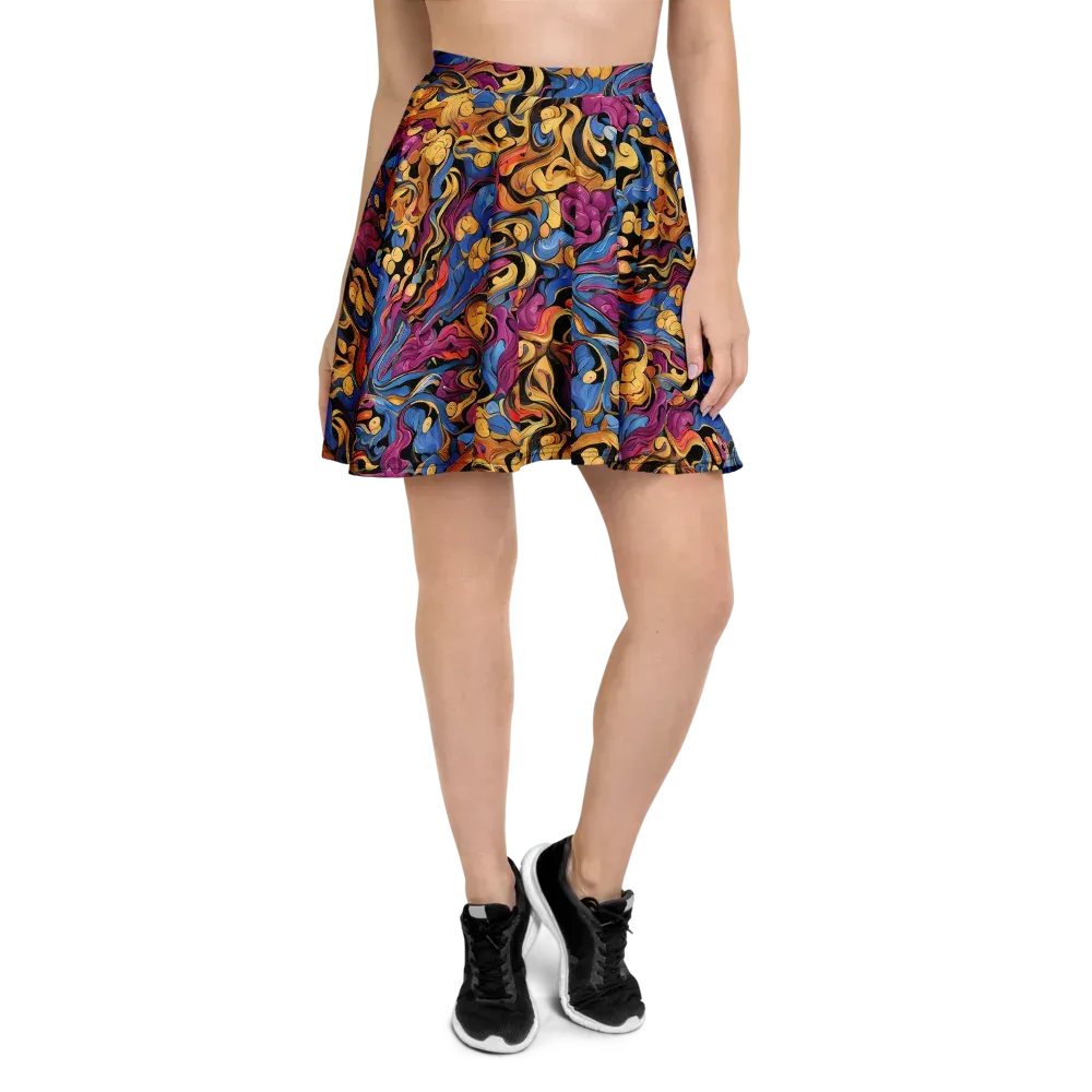 Bosschaert Whorls on Skater Skirt — Front