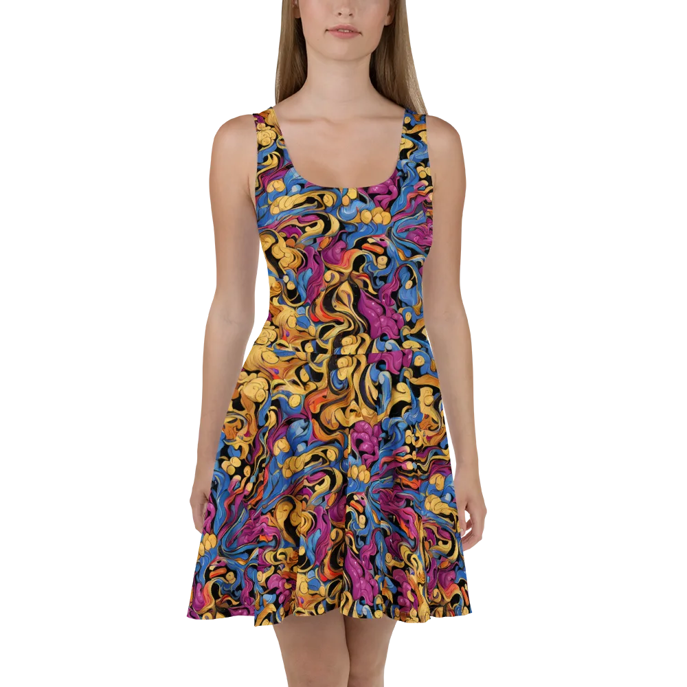 Bosschaert Whorls on Skater Dress — Front