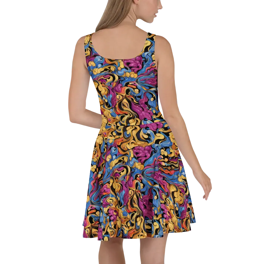 Bosschaert Whorls on Skater Dress — Back
