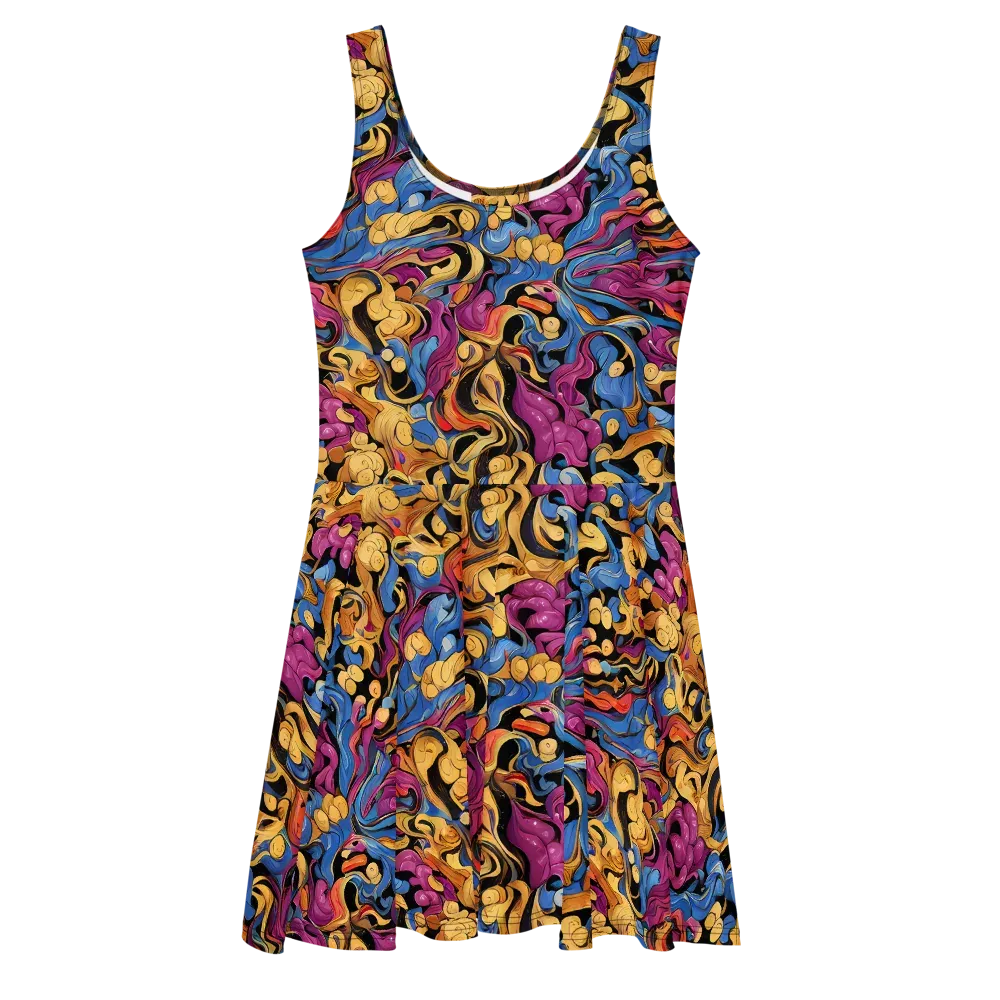 Bosschaert Whorls on Skater Dress — Front