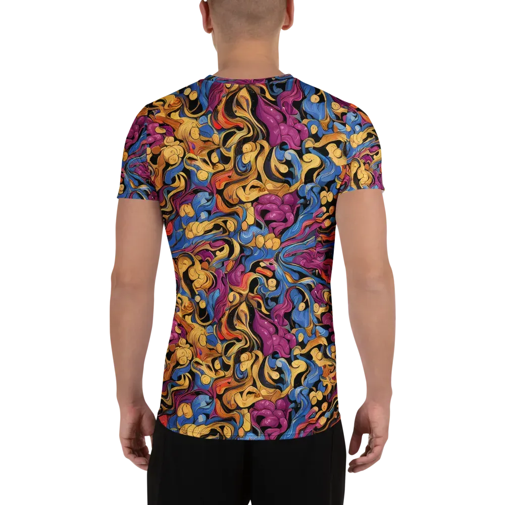 Bosschaert Whorls on Men's Athletic T-Shirt — Back