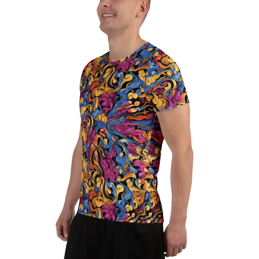 Bosschaert Whorls on Men's Athletic T-Shirt — Left
