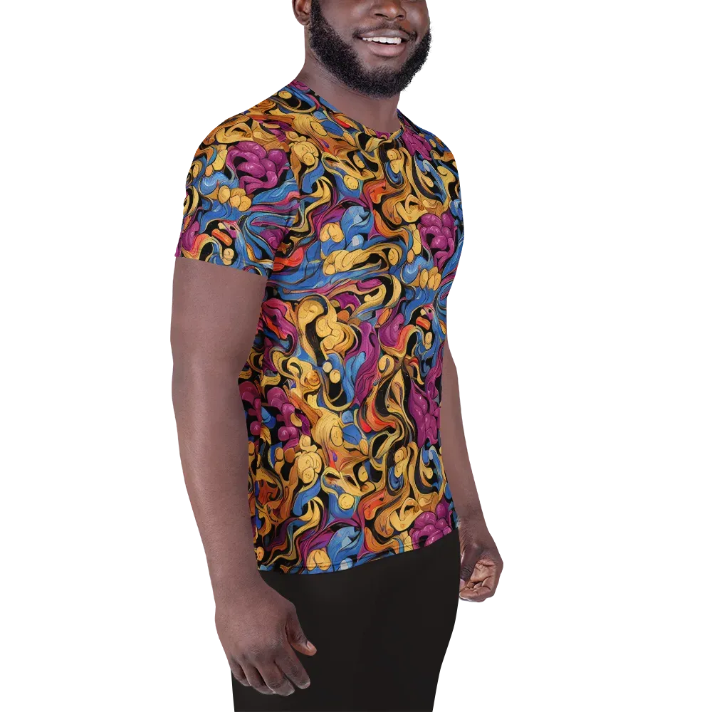 Bosschaert Whorls on Men's Athletic T-Shirt — Right