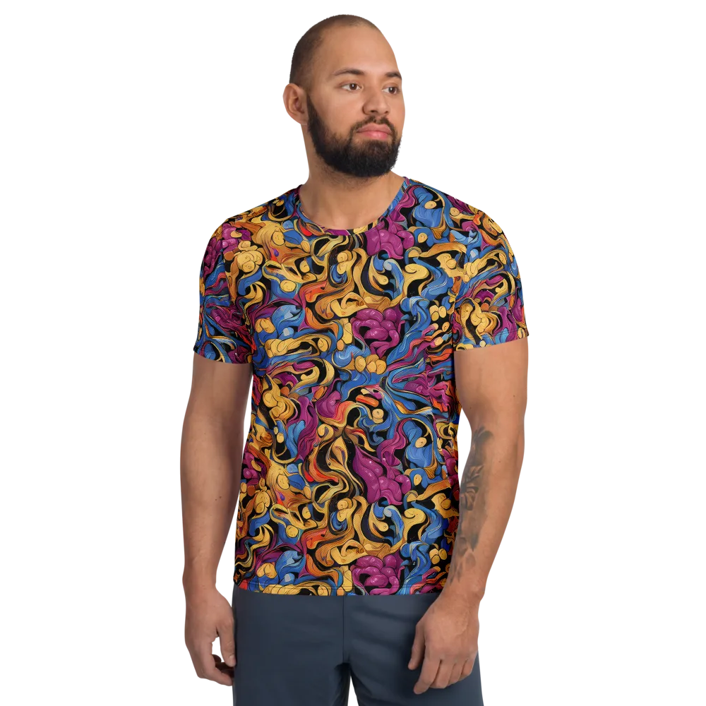 Bosschaert Whorls on Men's Athletic T-Shirt — Front