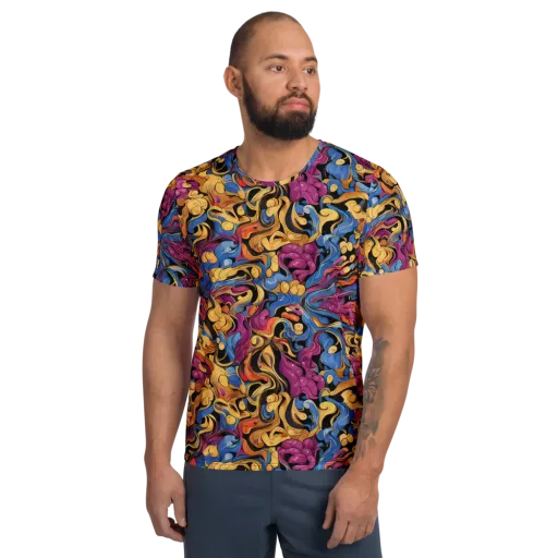 Bosschaert Whorls on a Men's Athletic T-Shirt