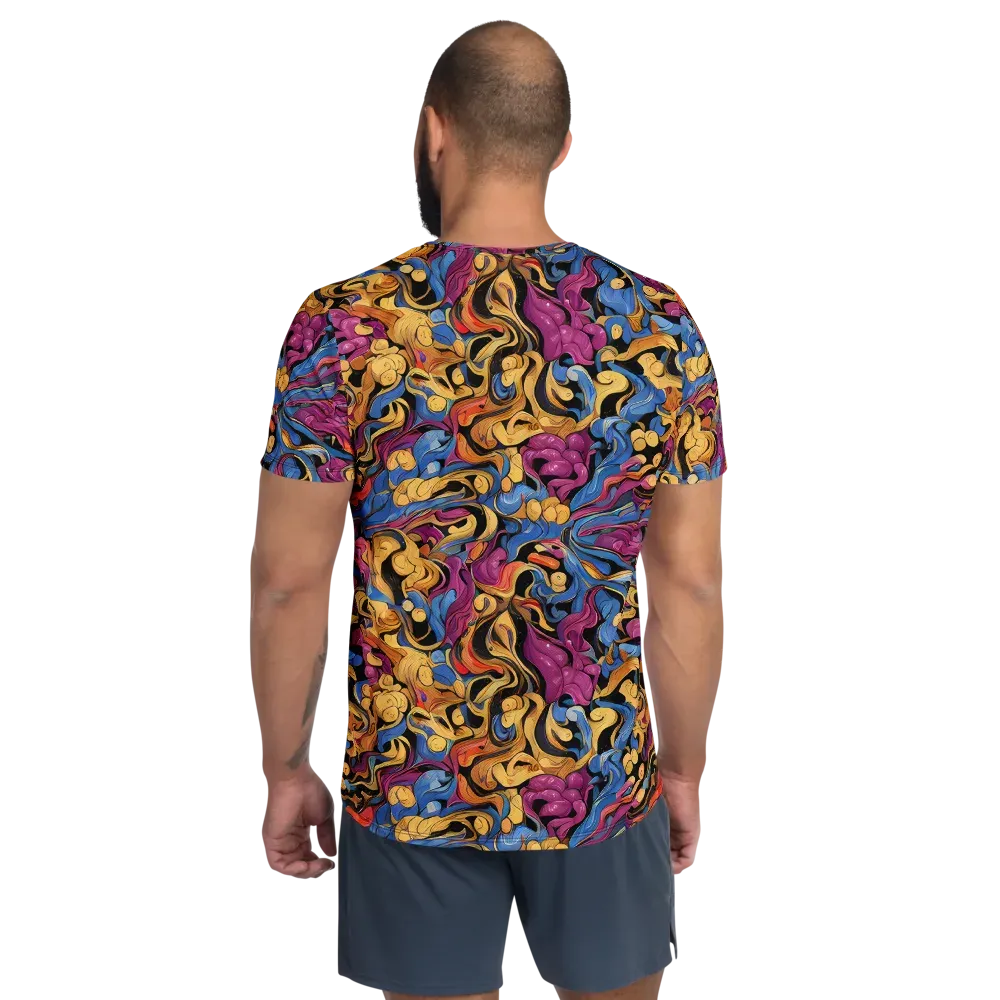 Bosschaert Whorls on Men's Athletic T-Shirt — Back
