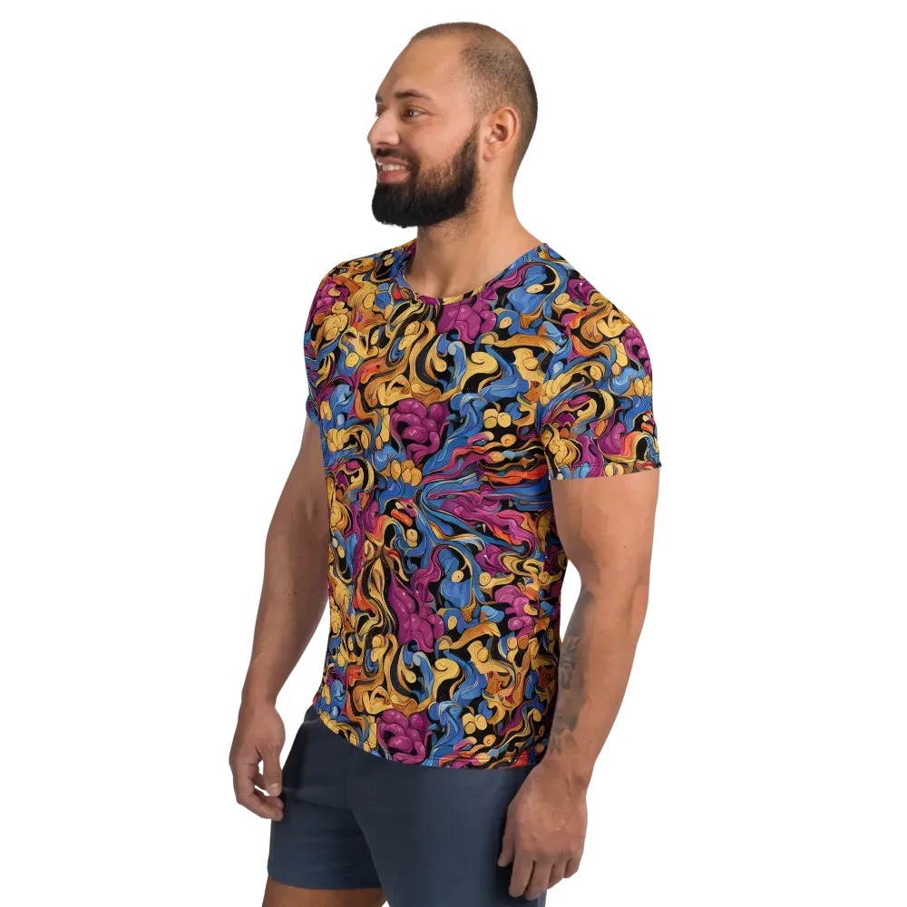 Bosschaert Whorls on Men's Athletic T-Shirt — Left
