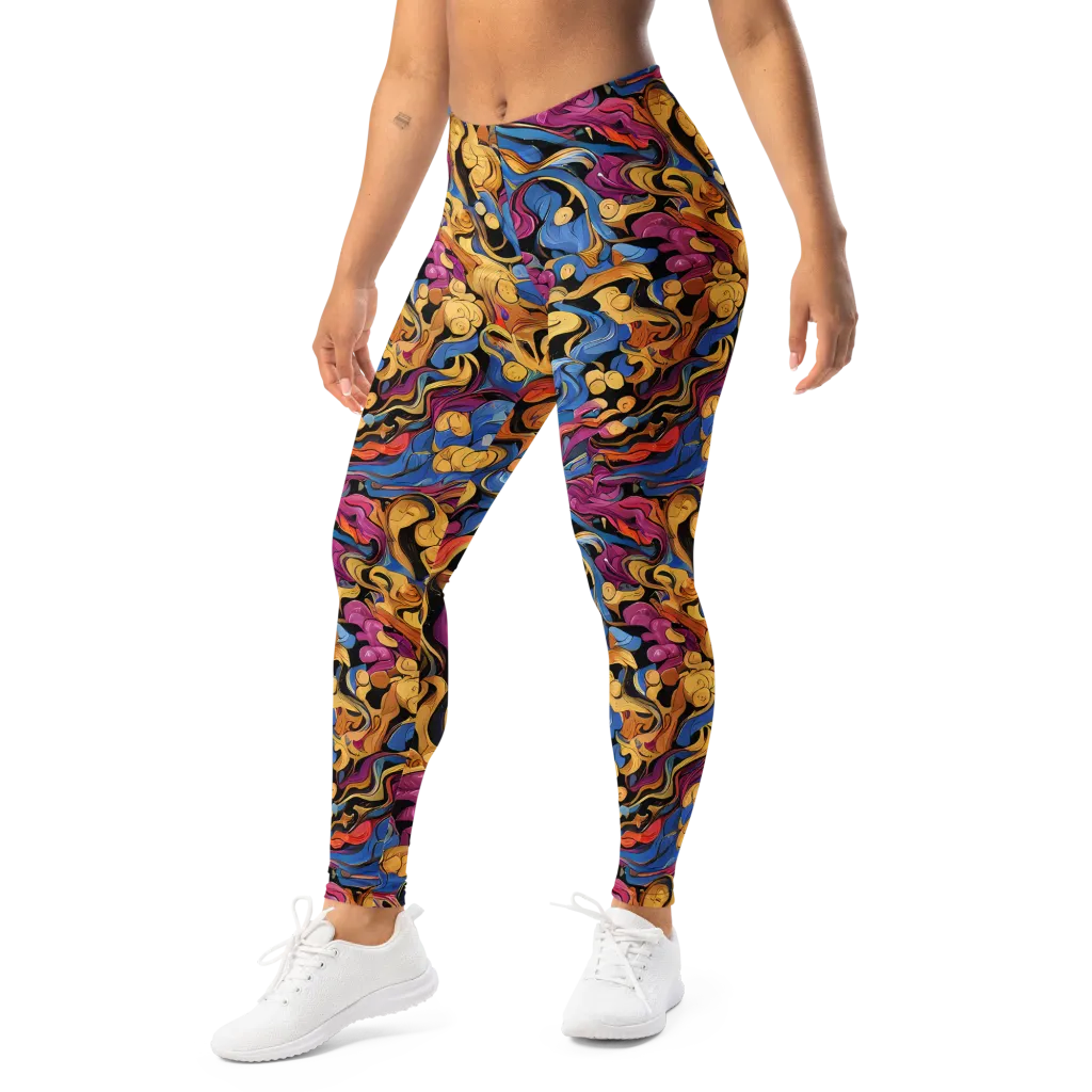 Bosschaert Whorls on Leggings — Left Front