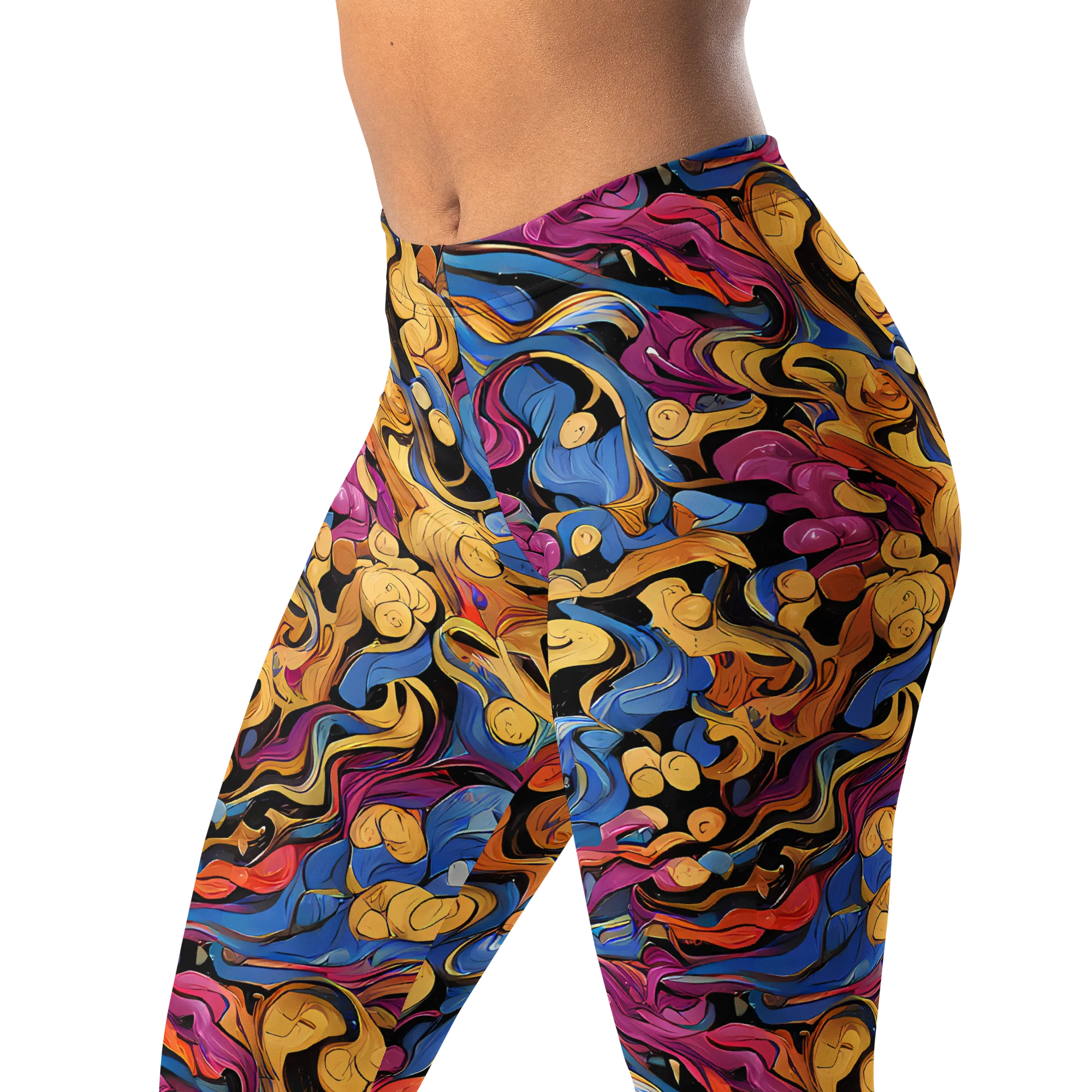 Bosschaert Whorls on Leggings — Left Front