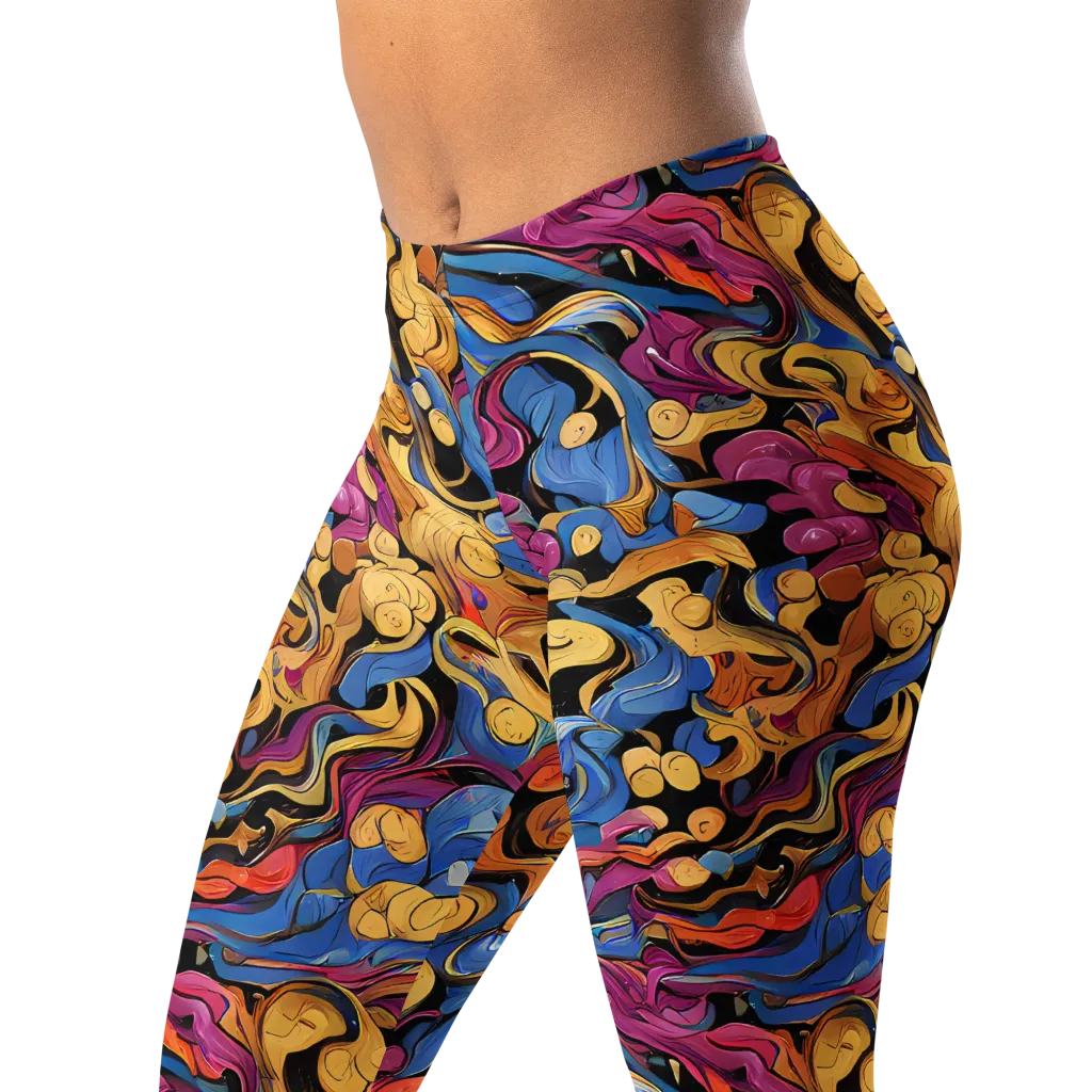 Bosschaert Whorls on Leggings — Left Front