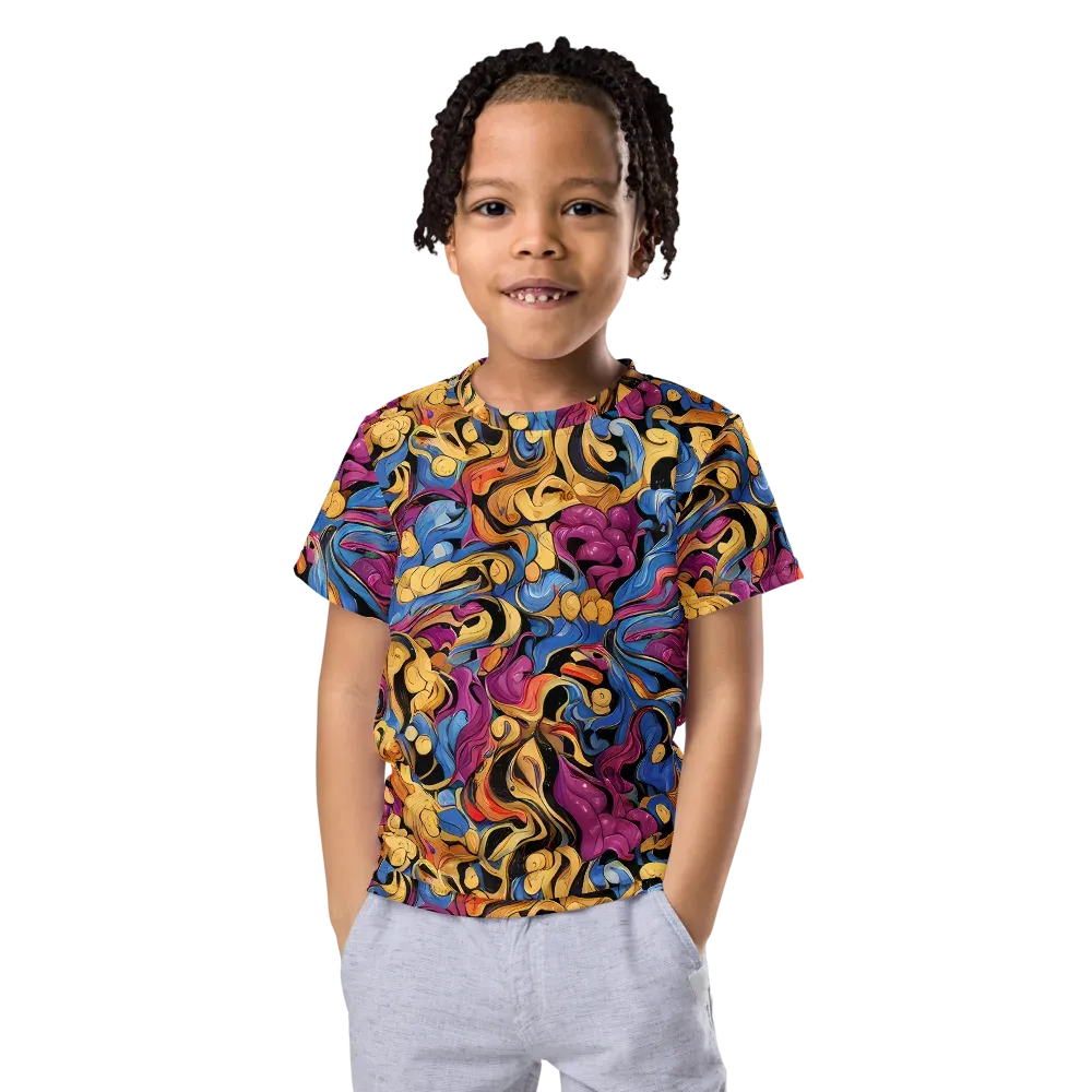 Bosschaert Whorls on Kids Crew Neck T-Shirt — Front
