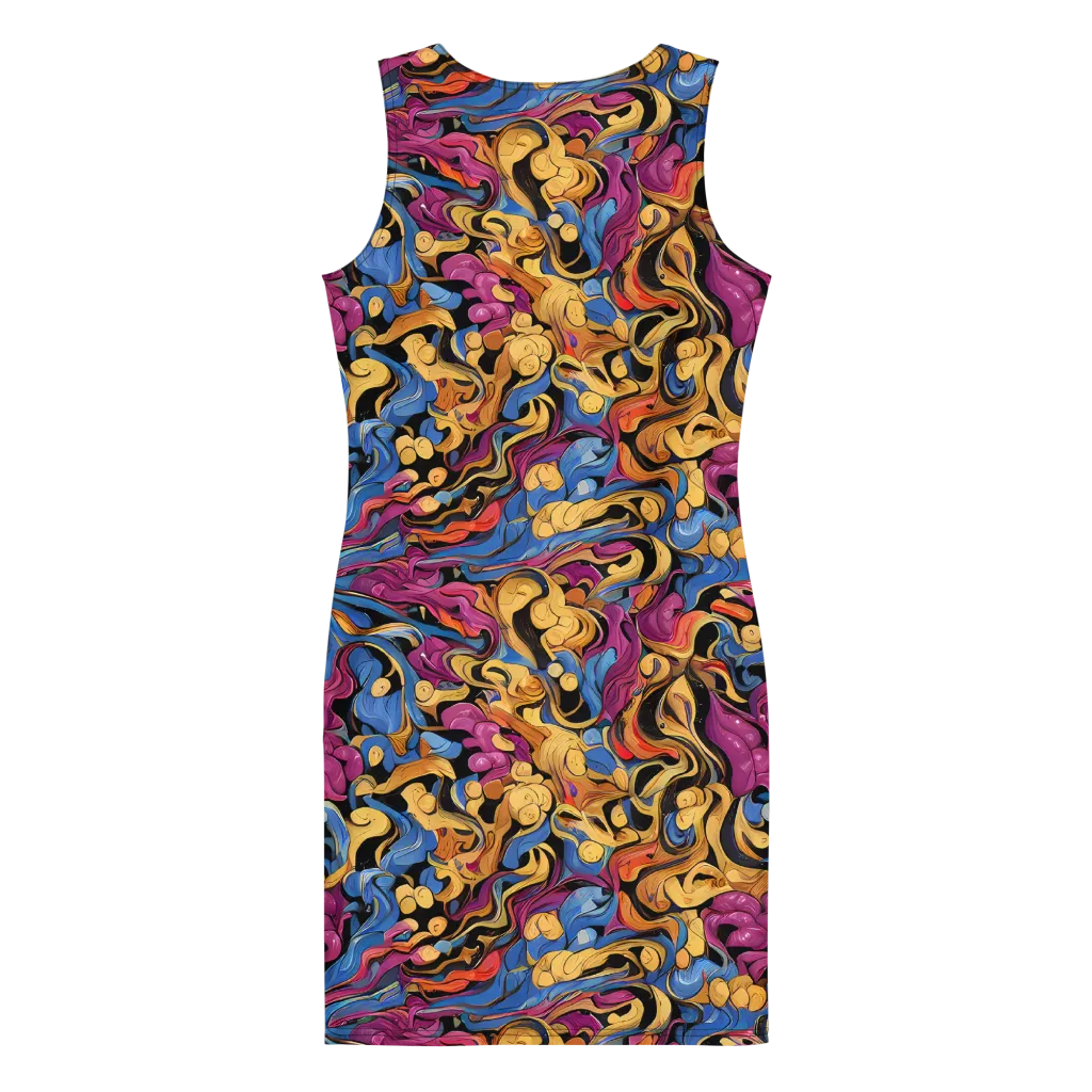 Bosschaert Whorls on Bodycon Dress — Back