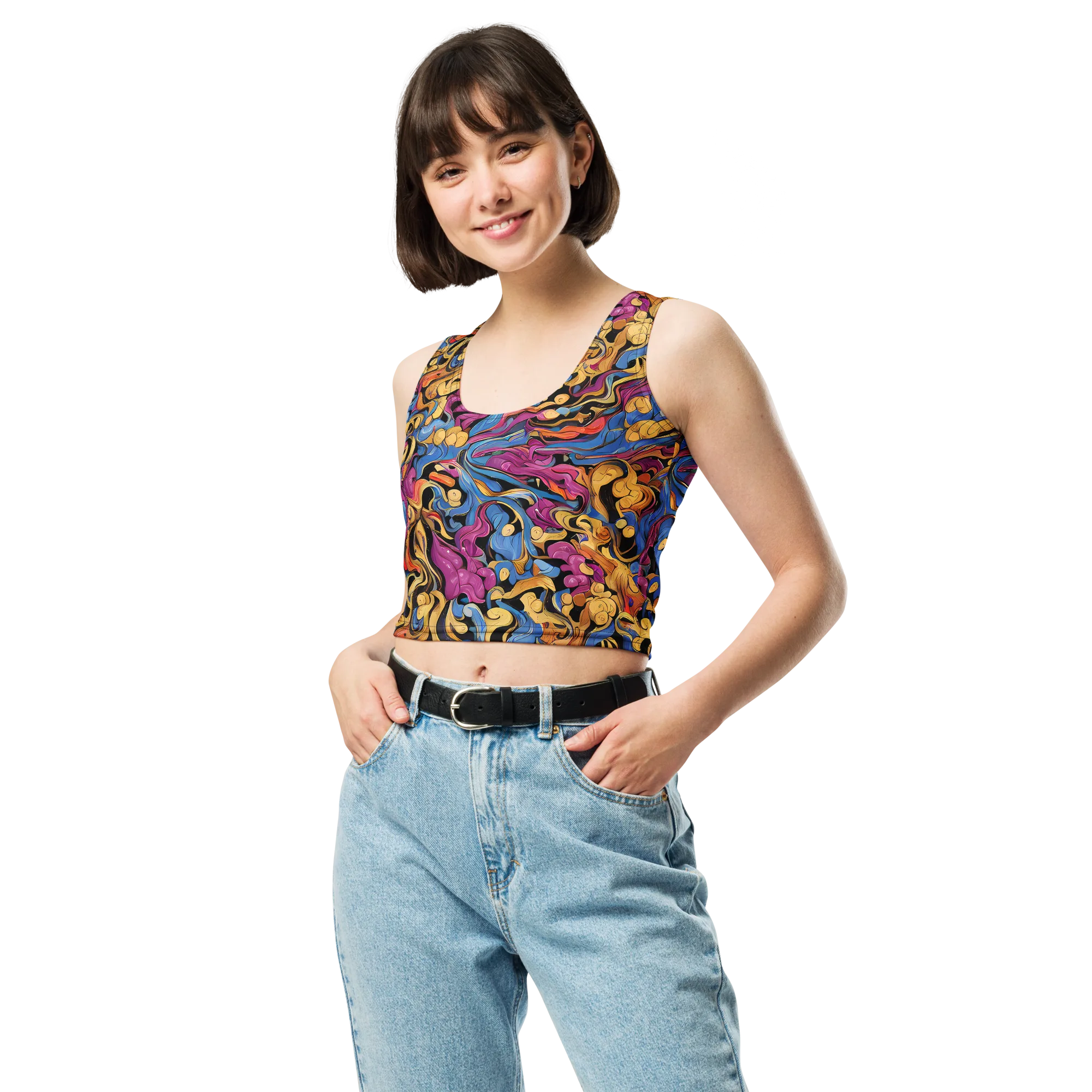 Bosschaert Whorls on Crop Top — Front