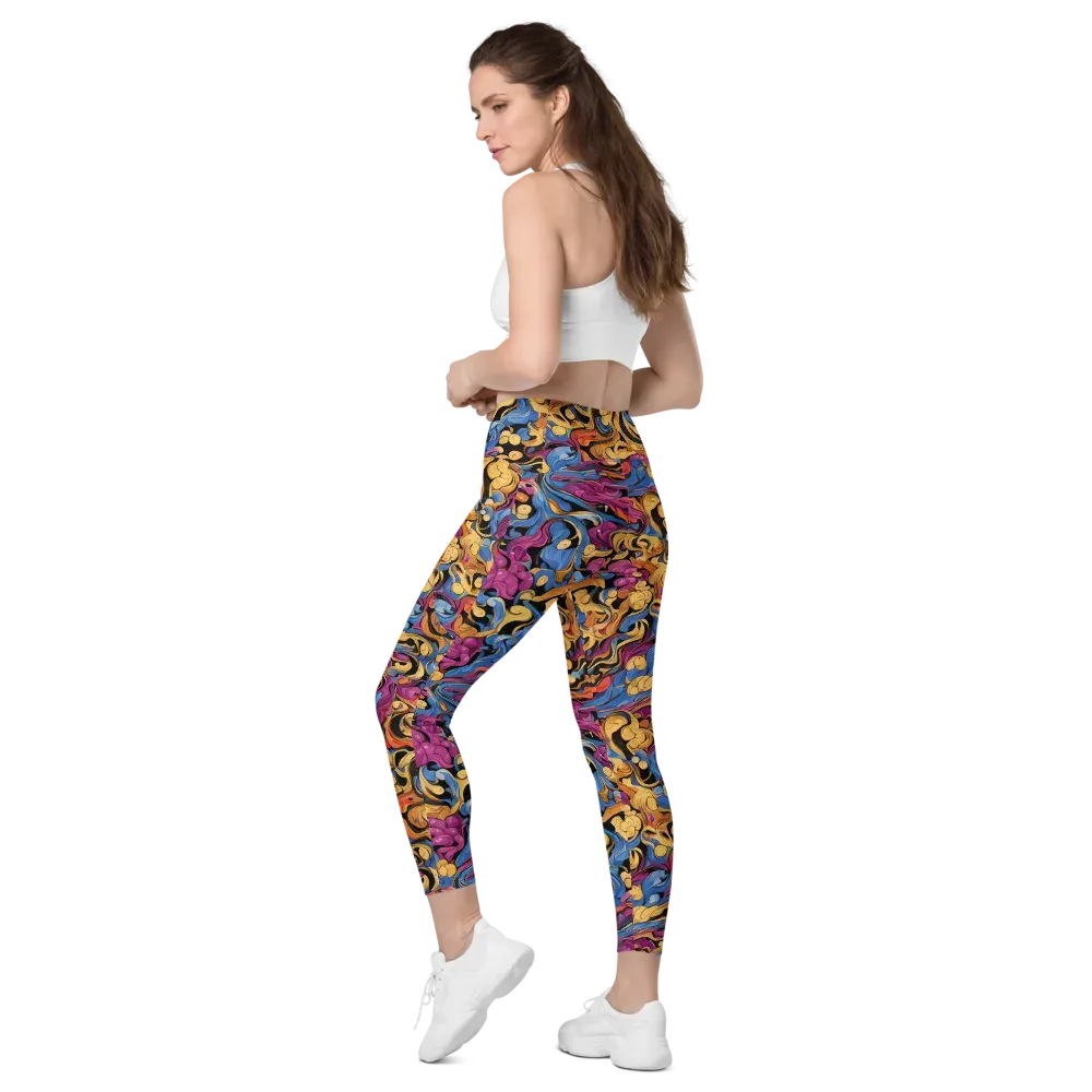 Bosschaert Whorls on Leggings with Pockets — Left Back