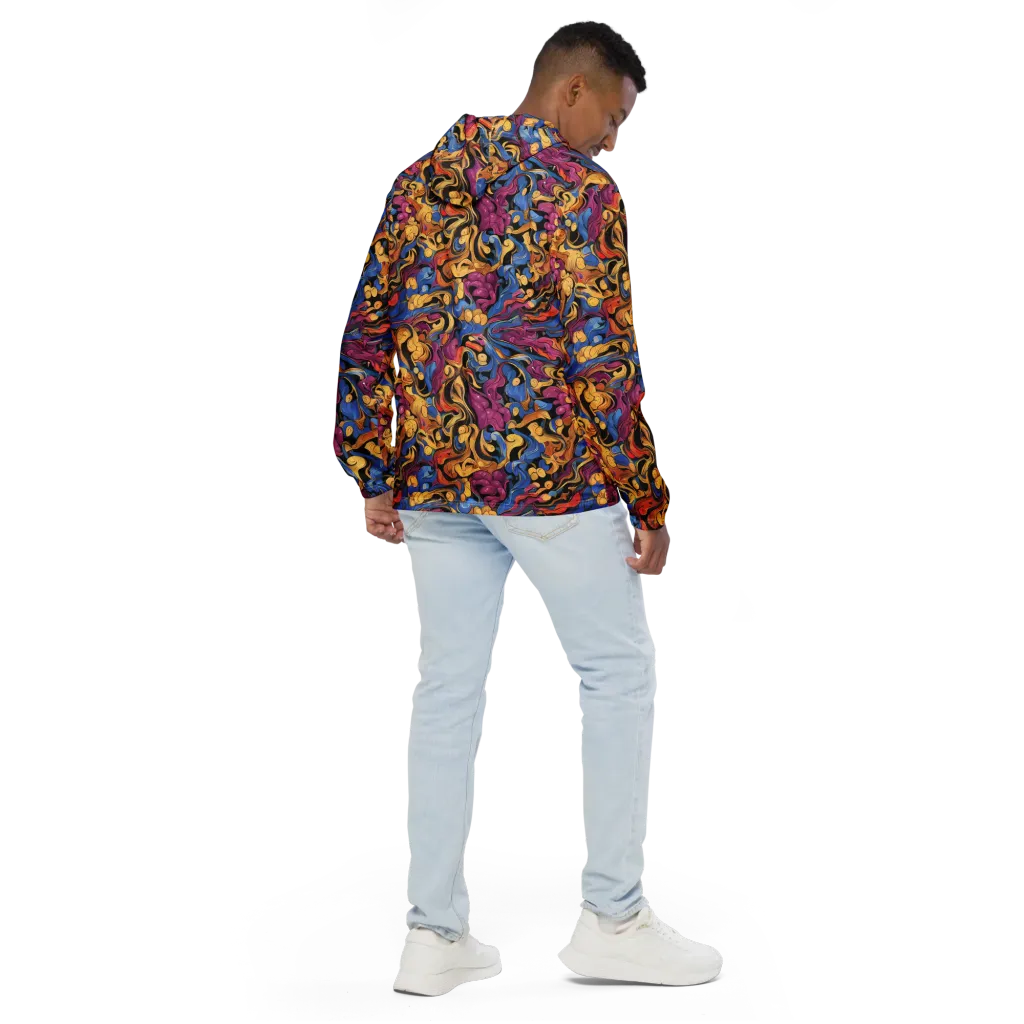 Bosschaert Whorls on Men's Windbreaker — Back