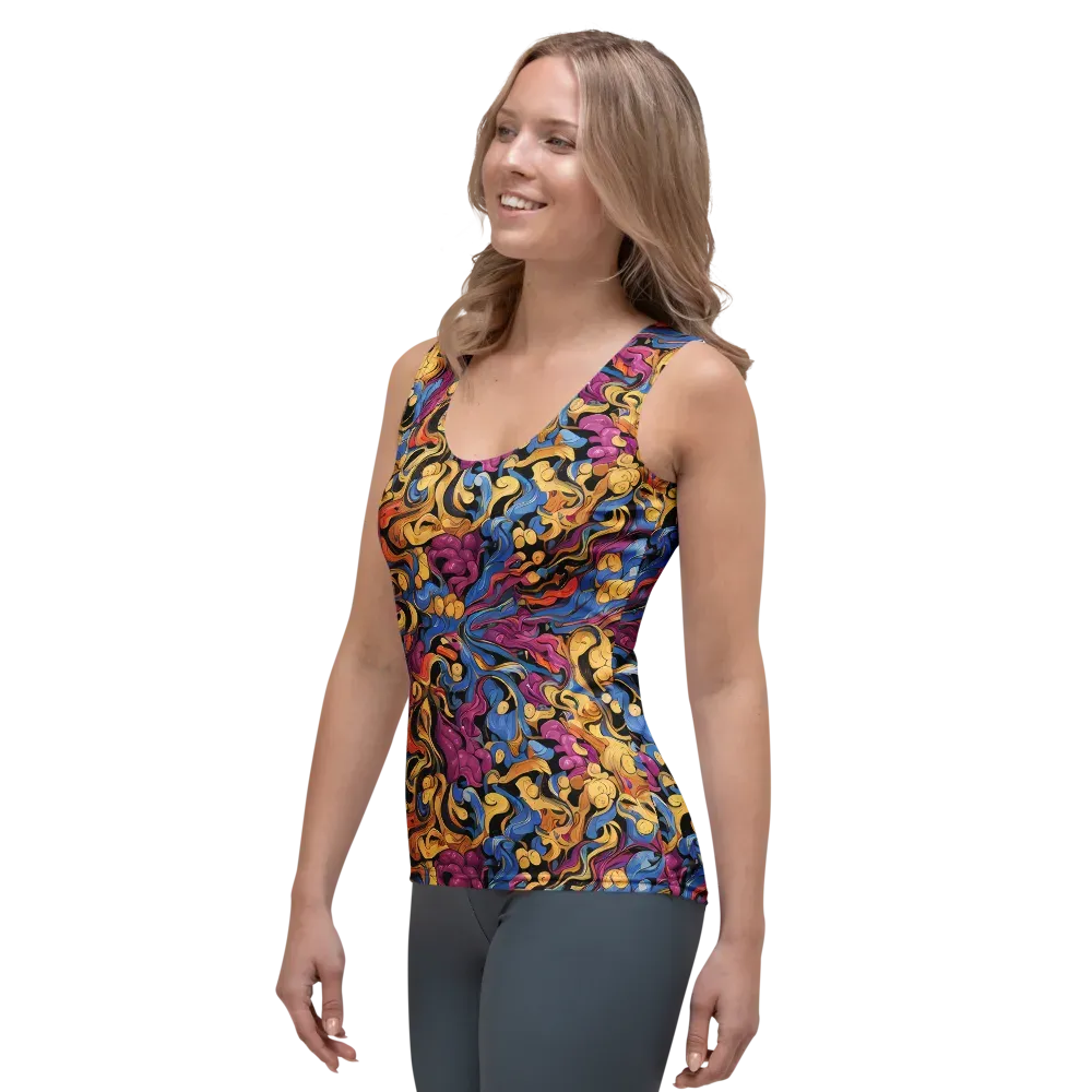 Bosschaert Whorls on Women's Tank Top — Left Front